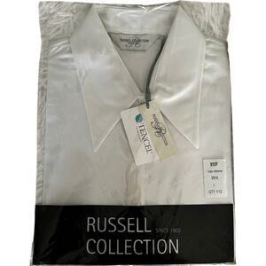 Russel Collection White Ladies Cap Sleeve Yacht/Crew Tencel Shirt